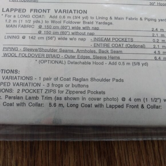 Vintage Swing Coat Sewing Pattern Retro 90s MacPhee Workshop - Picture 13 of 16